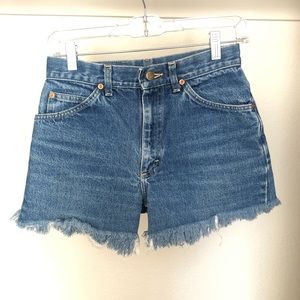 High Waisted Cut Off Jean Shorts